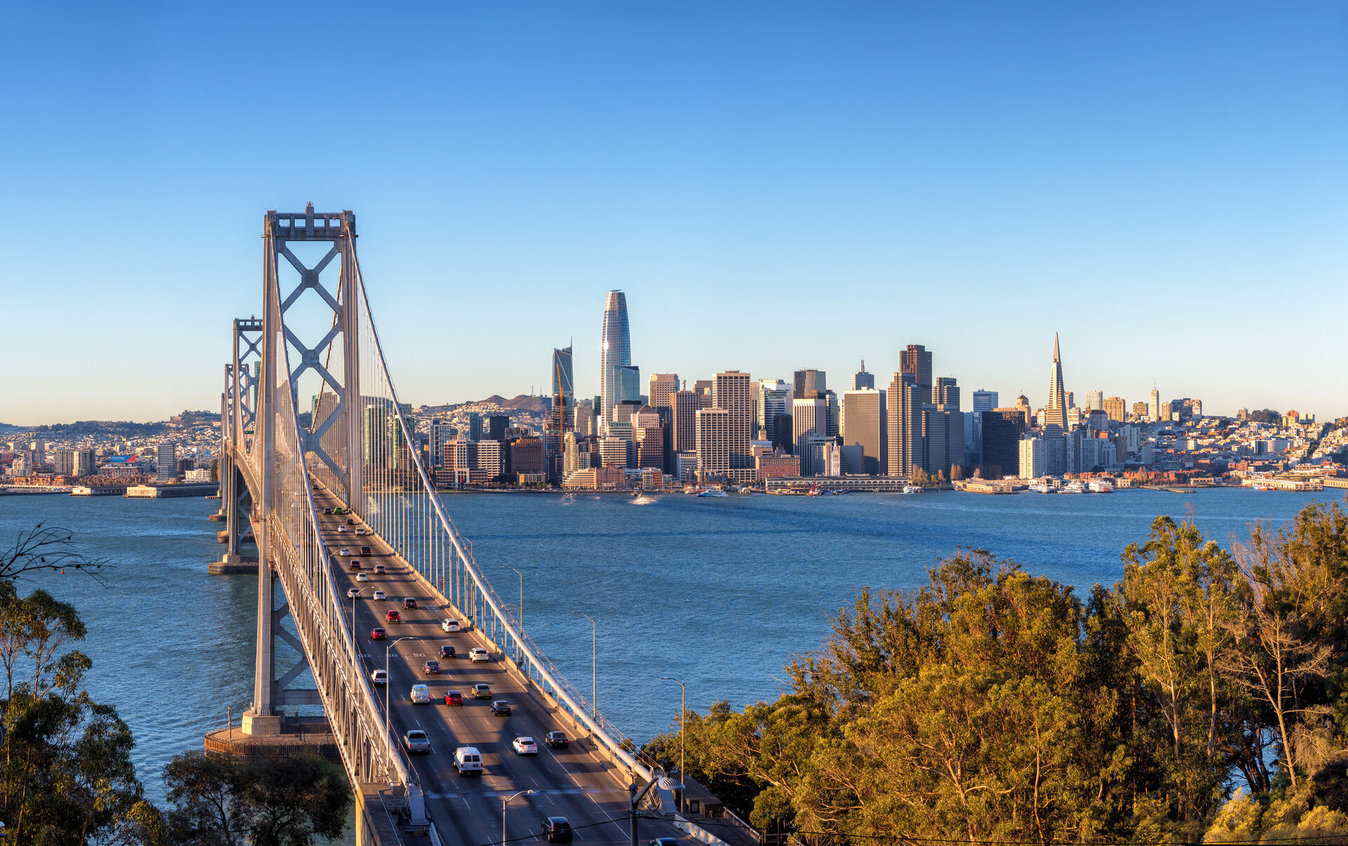 Aerial panorama of the San Francisco skyline